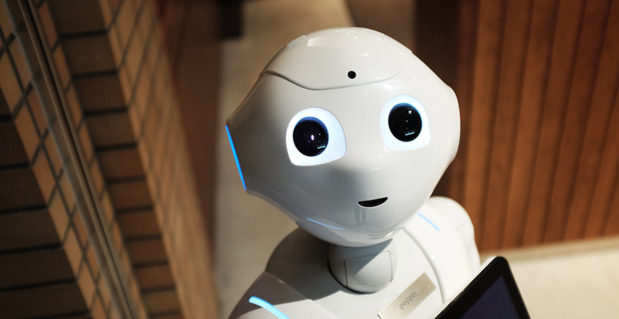 A picture of a friendly-looking robot named Pepper