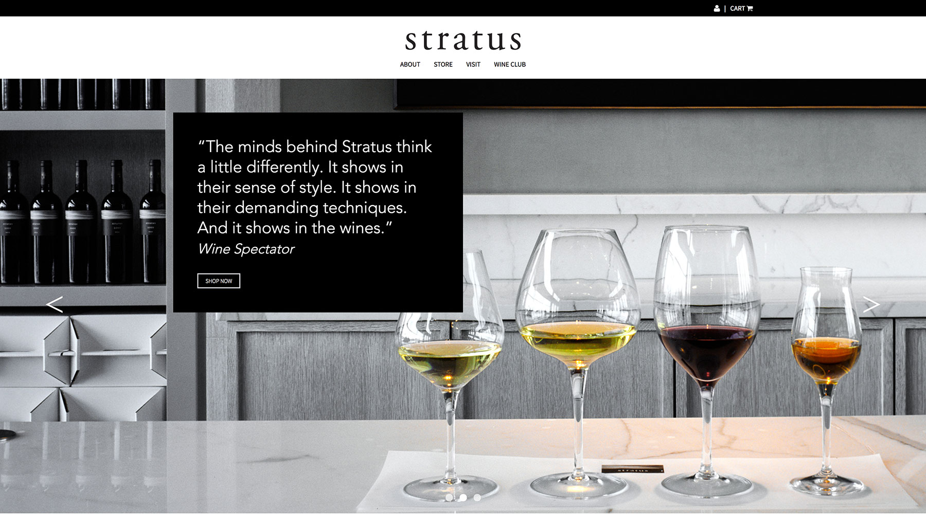 The ultra-modern look of Stratus's website